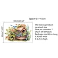 thumbnail image 3 of Adhesivos de pared con diseño de casita para pájaros y flores, verde fresco y azul, 3 of 3