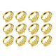 thumbnail image 1 of 12 piezas de anillo de servilleta de Navidad anillo de servilleta de hoja hebilla, oro Afortunado Sencillez, 1 of 5