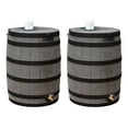 thumbnail image 1 of Good Ideas Rain Wizard 50 Gallon Rain Storage Rain Barrel, Oak, (2 Pack), 1 of 7