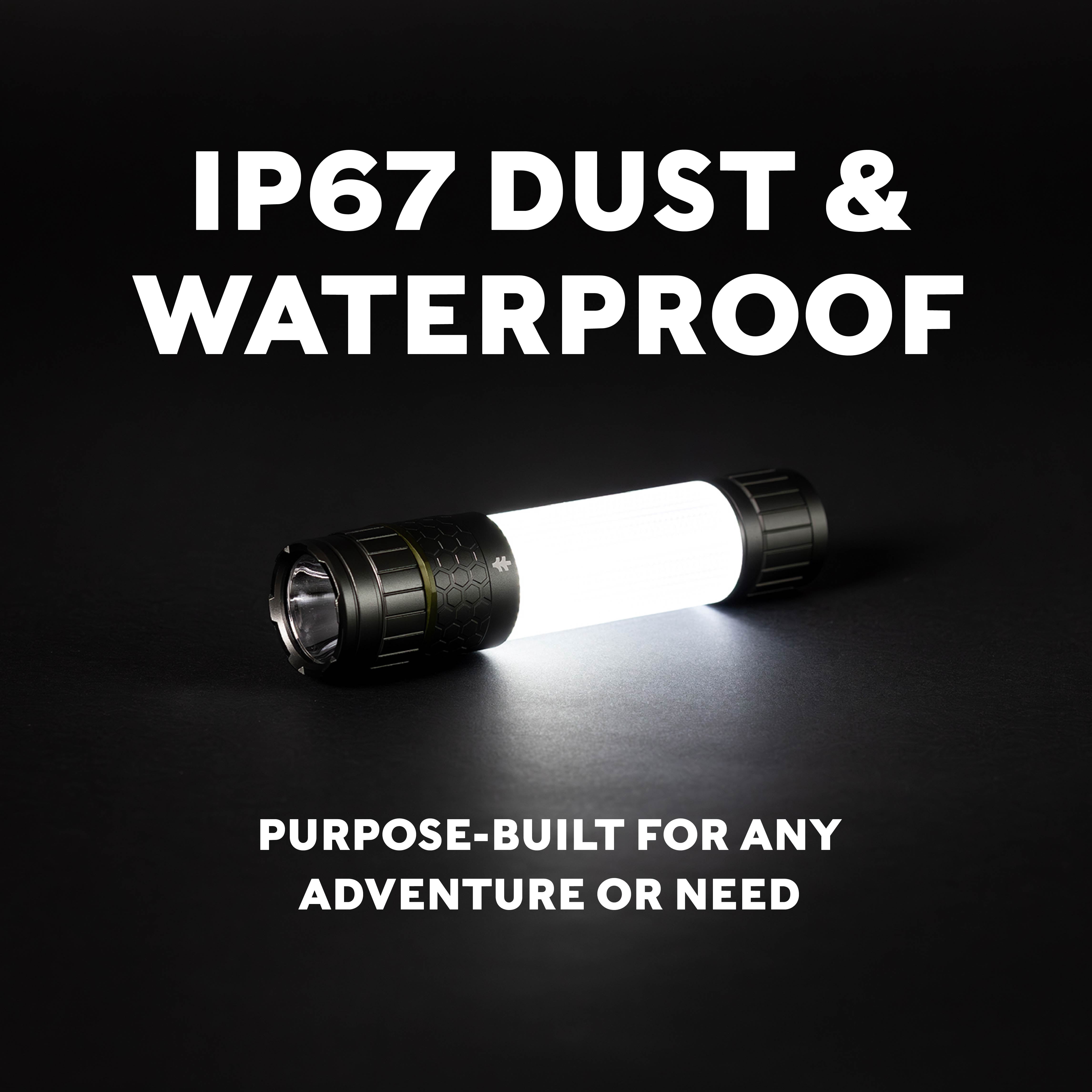 Swiss Tech Combo Torch and Flashlight, 1000 Lumen, LED, IP67 Waterproof,  Rechargeable
