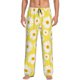 thumbnail image 1 of Balery Daisies Flowers Pantalones de pijama para hombre, pijama ultraligero, pantalón de descanso-XX-Large, 1 of 6
