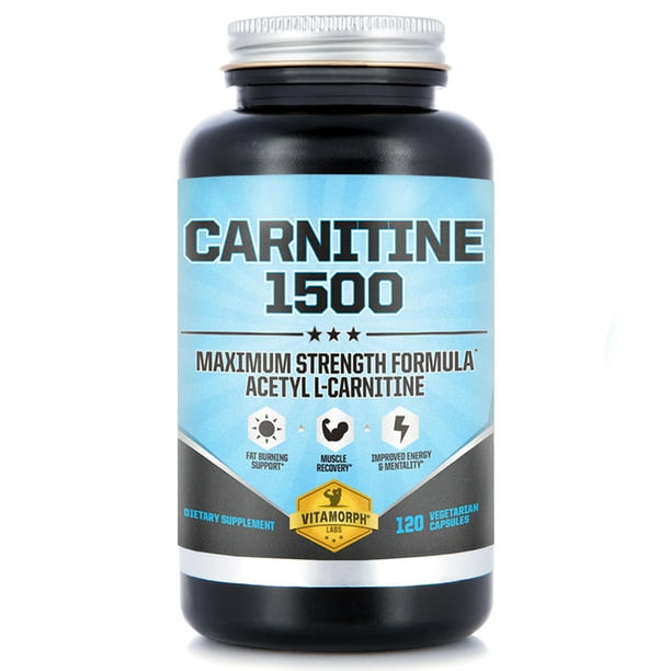 Vitamorph Labs Acetyl L-Carnitine Weight Loss Supplement Vegetarian  Capsules, 1500 Mg, 120 Ct
