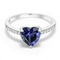 thumbnail image 2 of Gem Stone King 1.39 Ct Heart Shape Blue Iolite 925 Sterling Silver Ring, 2 of 5
