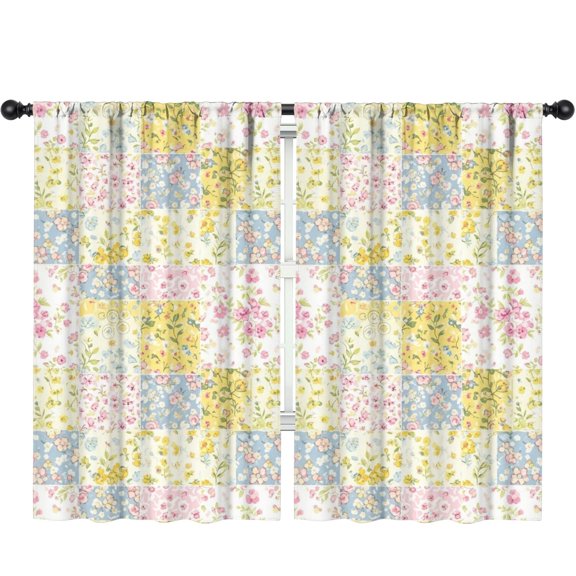 Pioneer Flower Floral Print Pattern Teens Curtains,Teens Insulated Curtains Set Of 2,Bedroom Essentials,Toddler Room Decor 52"x84"