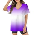 thumbnail image 1 of Tumotour Summer Tops For Women Printing V Neck T Shirts With Pockets Soft Short Sleeve Basic Tees Spring Casual Blouse Tops 2025 Working Uniform, 1 of 5
