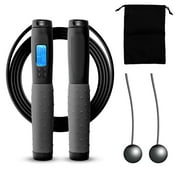 Himaly Jump Rope, Adjustable Digital Counting Jump Rope with Ball Bearings for Fitness Exercise
