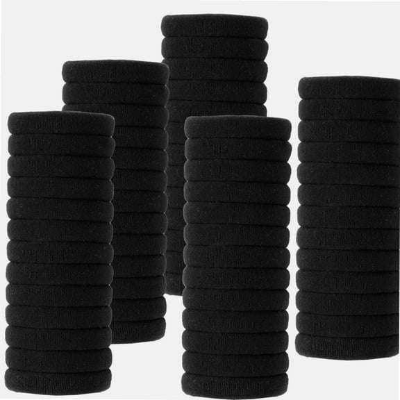 120pcs Black Soft Hair Ties for Thick Hair no DamageHair Ties for Women Thick Hair Black Hair ties for Thin Hair Ponytail Holders