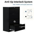 Metal 4 Drawer Lateral File Locking Office Filing