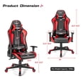 thumbnail image 2 of Gymax Gaming Chair Adjustable Swivel Racing Style Computer Office Chair Red, 2 of 10