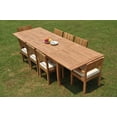 thumbnail image 5 of Grade-A Teak Dining Set: 8 Seater 9 Pc: 122" Atnas Double Extension Rectangle Table And 8 Veranda Chairs (2 Arm & 6 Armless Chairs) WholesaleTeak #WMVR17, 5 of 5