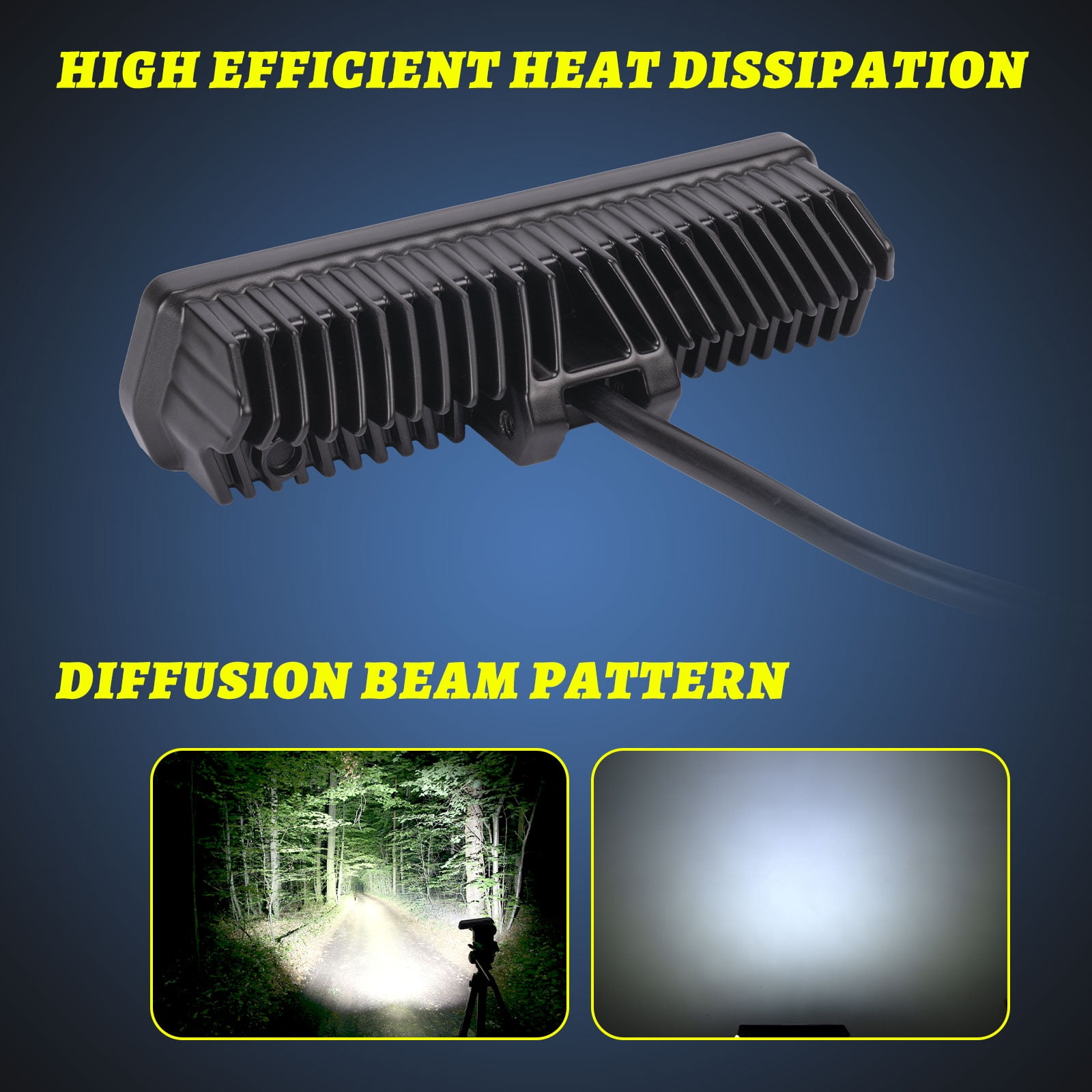 6" 120W LED Light Bar 2PCS Flood Beam Off Road Driving Fog Lights for Truck UTV ATV