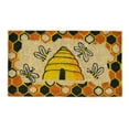thumbnail image 3 of 18" X 30" Beige and Orange Coir Bees Outdoor Spring Door Mat, 3 of 3