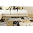 thumbnail image 2 of Transitional Black Floral Patchwork Panels Vines Area Rug - Actual 1' 9" x 2' 11" Accent Rug, 2 of 5