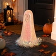 thumbnail image 4 of Kuokaa Lighted Sequin Ghost Figurine with White Draped Shape and Colorful Base Glow, Halloween Tabletop Decoration, 9.84 in (Lighted Sequin Ghost), 4 of 7