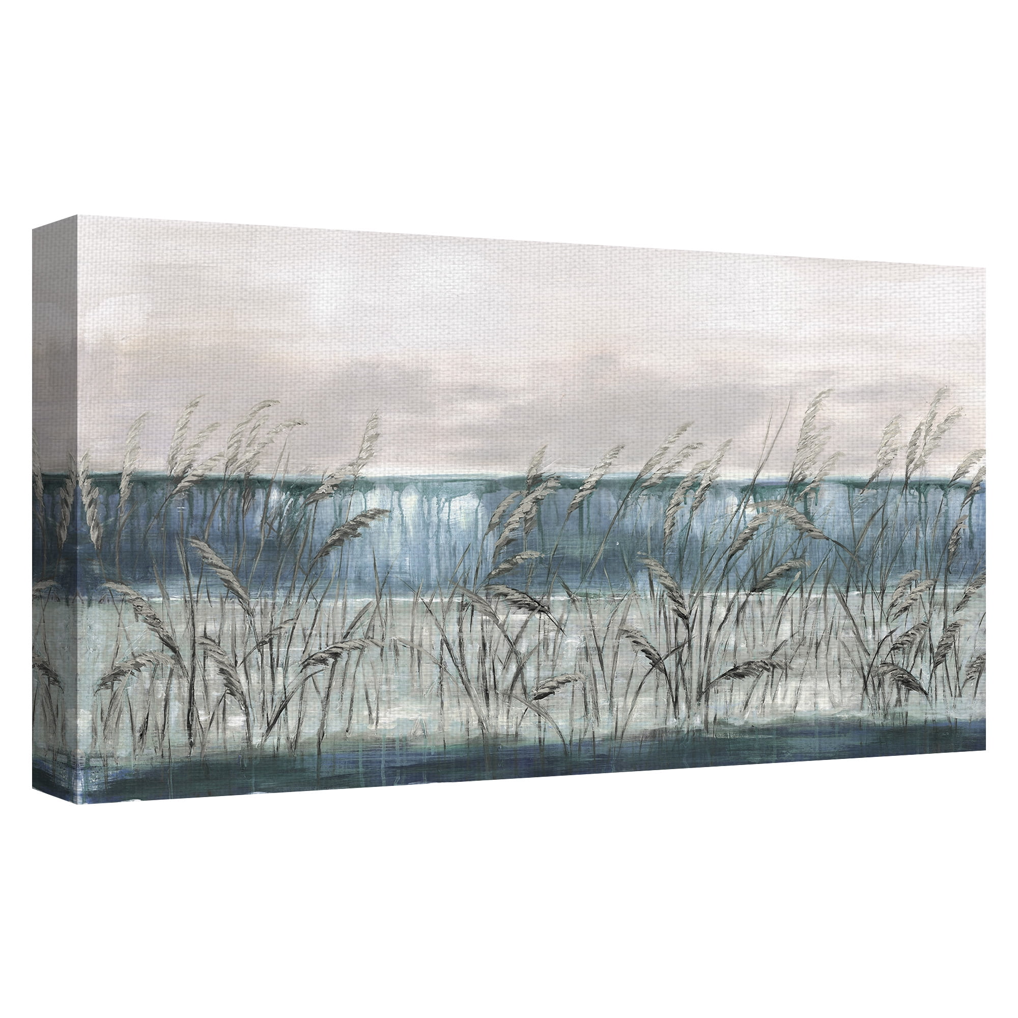 Masterpiece Art Gallery Beach Grass Blues I By Sandy Doonan Canvas Art Print 24" x 48"