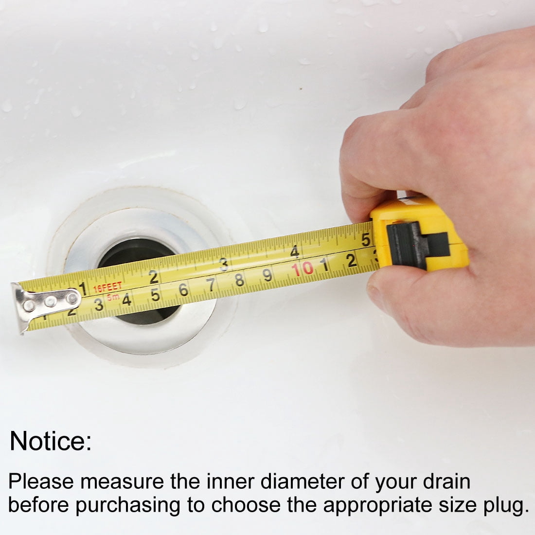 Unique Bargains Rubber Plug Drain Stopper with Hanging Ring for Bathtub 1.04"x1.26"x0.45"