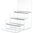 thumbnail image 1 of HUGFEGWE Acrylic Handbag Purse Shelf Clear Wallet Display Stand Purse Display Stand Retail Store Holder Shelf Cosmetic Display Racks 4-Tier Transparent CJB91-136239, 1 of 9