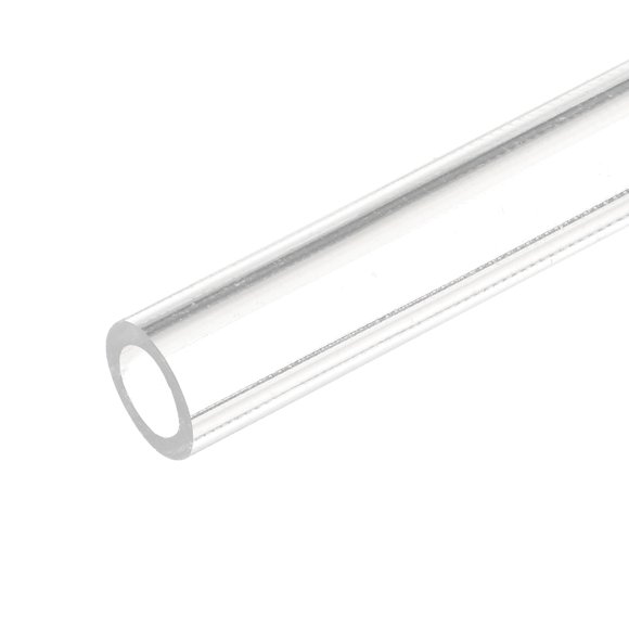 Uxcell Acrylic Pipe Clear Rigid Round Plastic Tube 5mm ID 9mm(3/8 inch) OD 10"