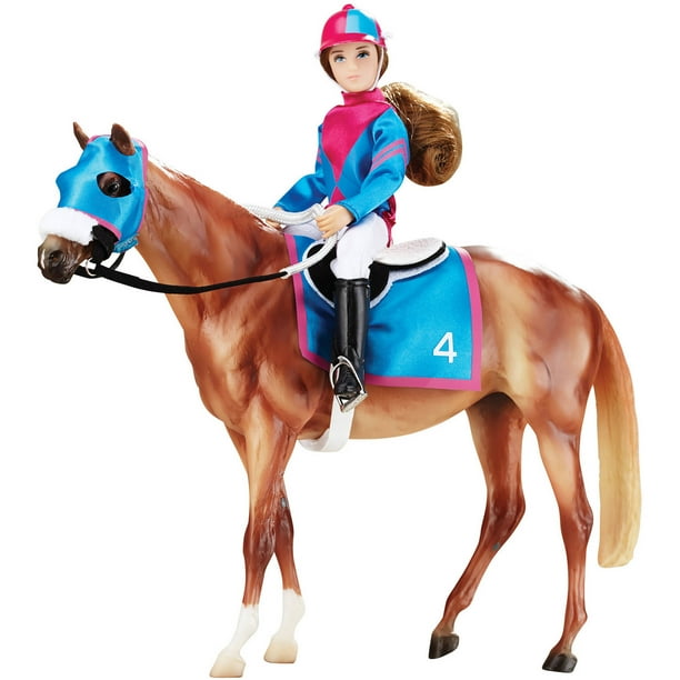 Breyer Traditional Series Let's Go Racing Model Horse and Doll
