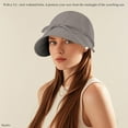 thumbnail image 2 of Womens Sun Hat Wide Brim UPF 50+ UV Protection Foldable Packable Sun Shield Hat for Women, Ponytail Outdoor Fishing Hat, 2 of 7