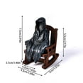 thumbnail image 3 of BNNG Miniature Gothic Grim Reaper Statue - Spooky Figurine for Shelf Desk Halloween Decor Collector Home Office Dark Fantasy Ornament, 3 of 9