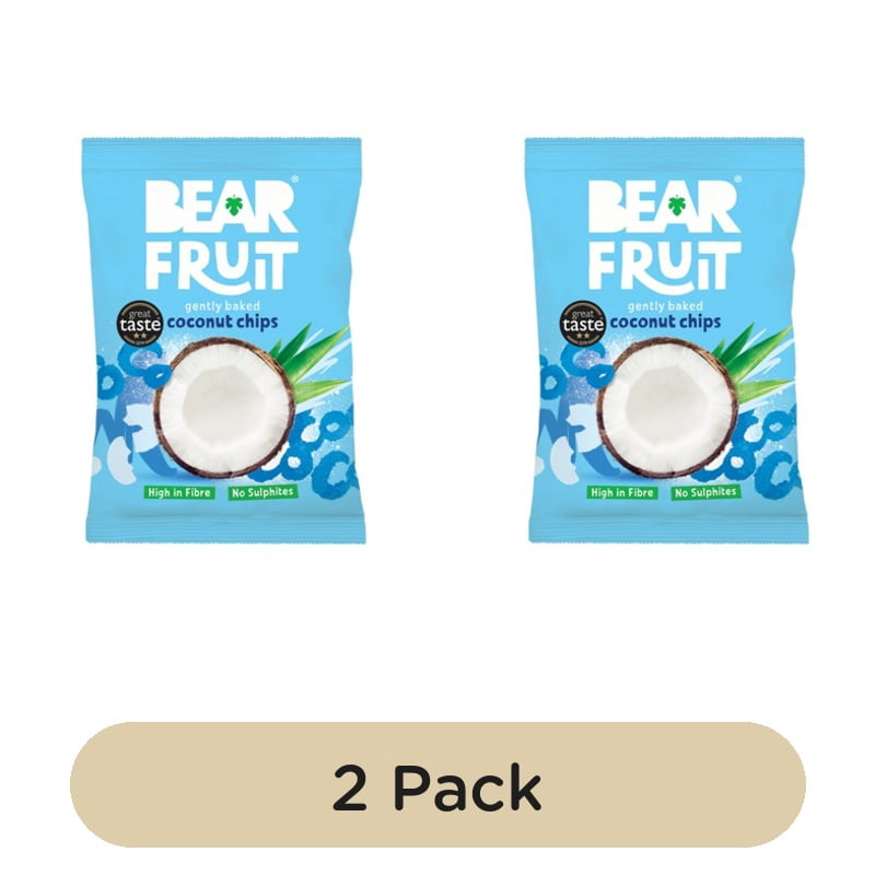 BEAR Fruit Dried Coconut Chips 25g, British Import (Pack of 2)