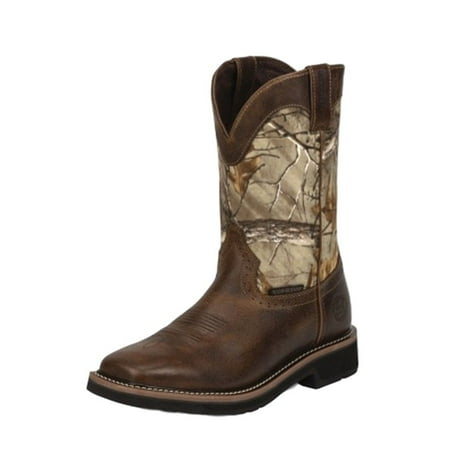 justin stampede waterproof work boots