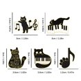 thumbnail image 3 of Broche Chat Jouant du Piano Notes Mignon Accessoire de Mode Polyvalent pour Femmes Filles Amateurs de Jazz, 3 of 3