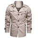 thumbnail image 1 of Chaqueta cortavientos con cremallera para hombre, informal, de color sólido, para otoño e invierno Pompotops  oipoqjl11131, 1 of 5
