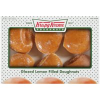 Krispy Kreme Glazed Lemon Filled Doughnuts, 6 ct