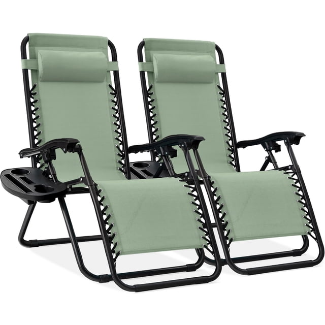 Juego de 2 sillones ajustables de malla de acero Zero Gravity