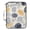 Circle and Dot Doodle, variant on Haosy Accordion File Organizer Zipper Binder 500 Sheet 6-Tab Expanding File Folder Multi-Pocket 1.2 Inch 3 Ring Gold Flowers and Leaves