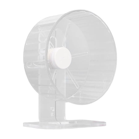 YAHHU Silent Hamster Wheel with Stand Clear Acrylic Exercise Running Toy for Small Pets 7.5 inches / 19.0 cm