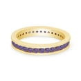 thumbnail image 3 of AFFY Round Shape Simulated Alexandrite Full Eternity Band Ring In 14K Yellow Gold Over Sterling Silver, Ring Size-8, 3 of 6