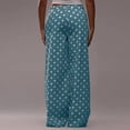 thumbnail image 4 of Women's Polka Dot Pattern Barrel Jeans Casual Wide Leg High Waisted Jeans Y2K Boyfriend Cute Denim Pants Leisure Relaxed Fit Fashion design Trousers Light Blue S, 4 of 6