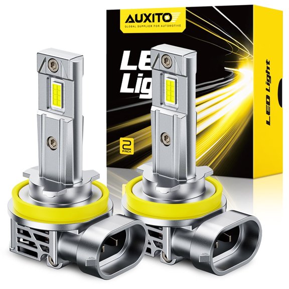 AUIMSOCO H11 H8 LED Fog Light Bulbs – 6000K Xenon White, 3800 Lumens, CAN Bus Ready, 50K Hour Life, 2-Pack