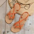 thumbnail image 4 of IUJSOY Women's Gladiator Strappy Flat Sandals Elastic Slingback Open Toe Casual Fisherman Flip Flops, 4 of 8