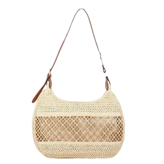 HGIEYS Straw Bags for Women Summer Beach Purse Hobo Raffia Woven Handbags Straw Shoulder Bag