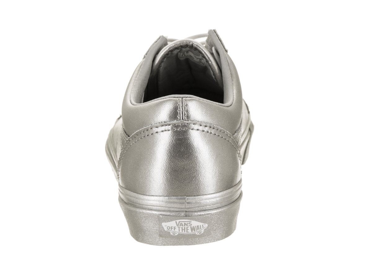 vans old skool metallic silver