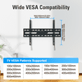 thumbnail image 2 of FitMetal Fixed Low Profile TV Wall Mount for 37-82 inch Tvs, Holds up to 132 lbs, Max Vesa 600x400mm, Fits 8/16/24" Studs, 2 of 8