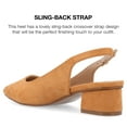 thumbnail image 4 of Journee Collection Womens Sylvia Wide Width Sling Back Covered Block Heel Pumps, 4 of 7