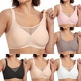 thumbnail image 2 of VISALY Soft Cup Bra Mesh bra, Women's Braless Bra for Large Bust Strong Lift Braless Bra Seamless and Comfortable Classic Soft Seamless, Bandeau bra for large breasts T-shirt bras, Grey,4090BCD, 2 of 5