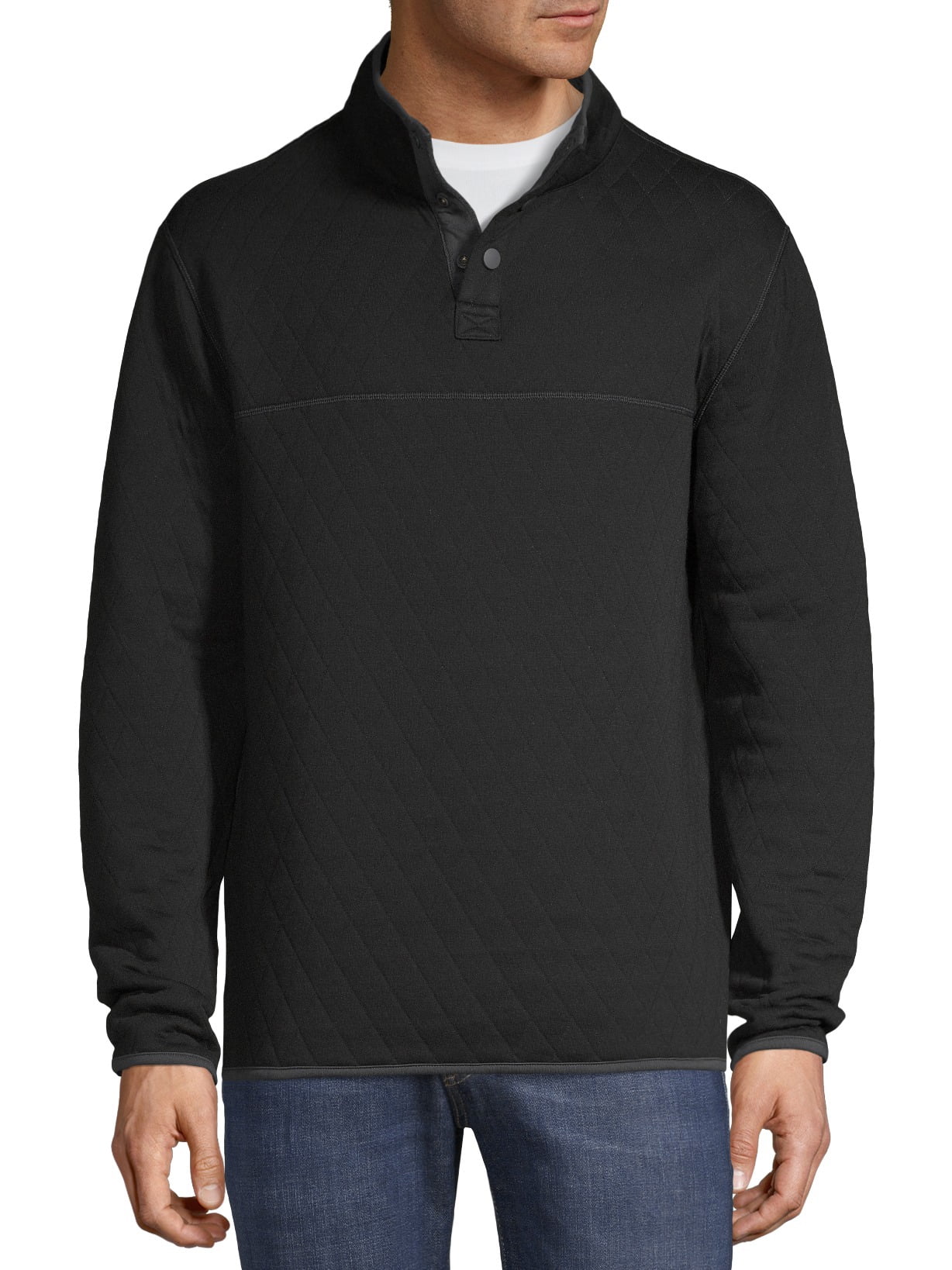 Interstate Apparel Mens Dripping Diamond V293 Black//Camo Raglan Baseball Sweatshirt Black