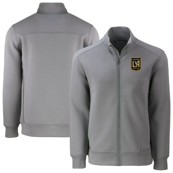 Men's Cutter & Buck Gray LAFC Roam Eco Recycled Full-Zip Jacket
