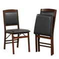 thumbnail image 1 of Costway 2 Pack Folding Dining Chairs Foldable Chairs with PVC Padded Seat & High Backrest, 1 of 10