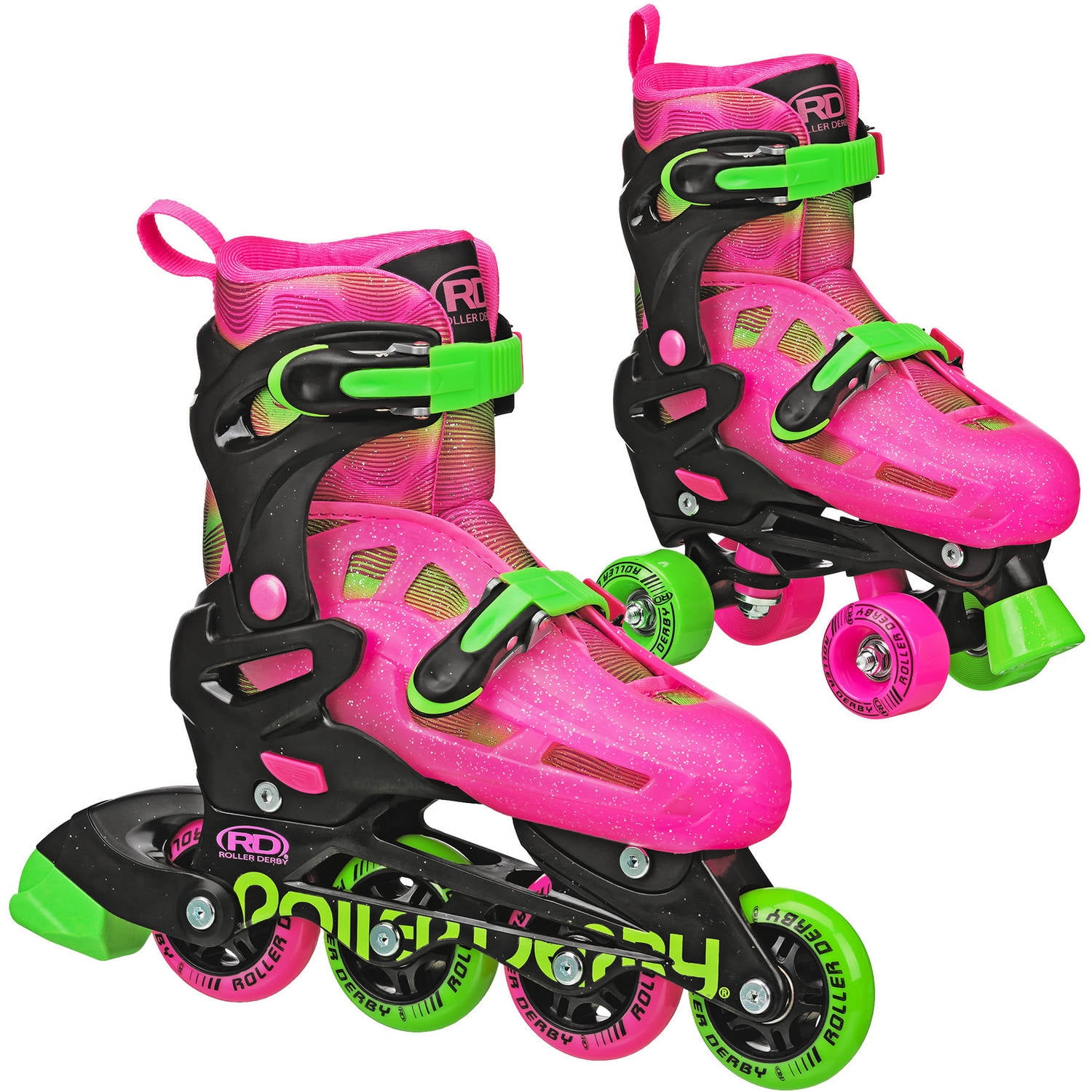 Roller Derby RD 2N1 Girl Roller Skates, Purple