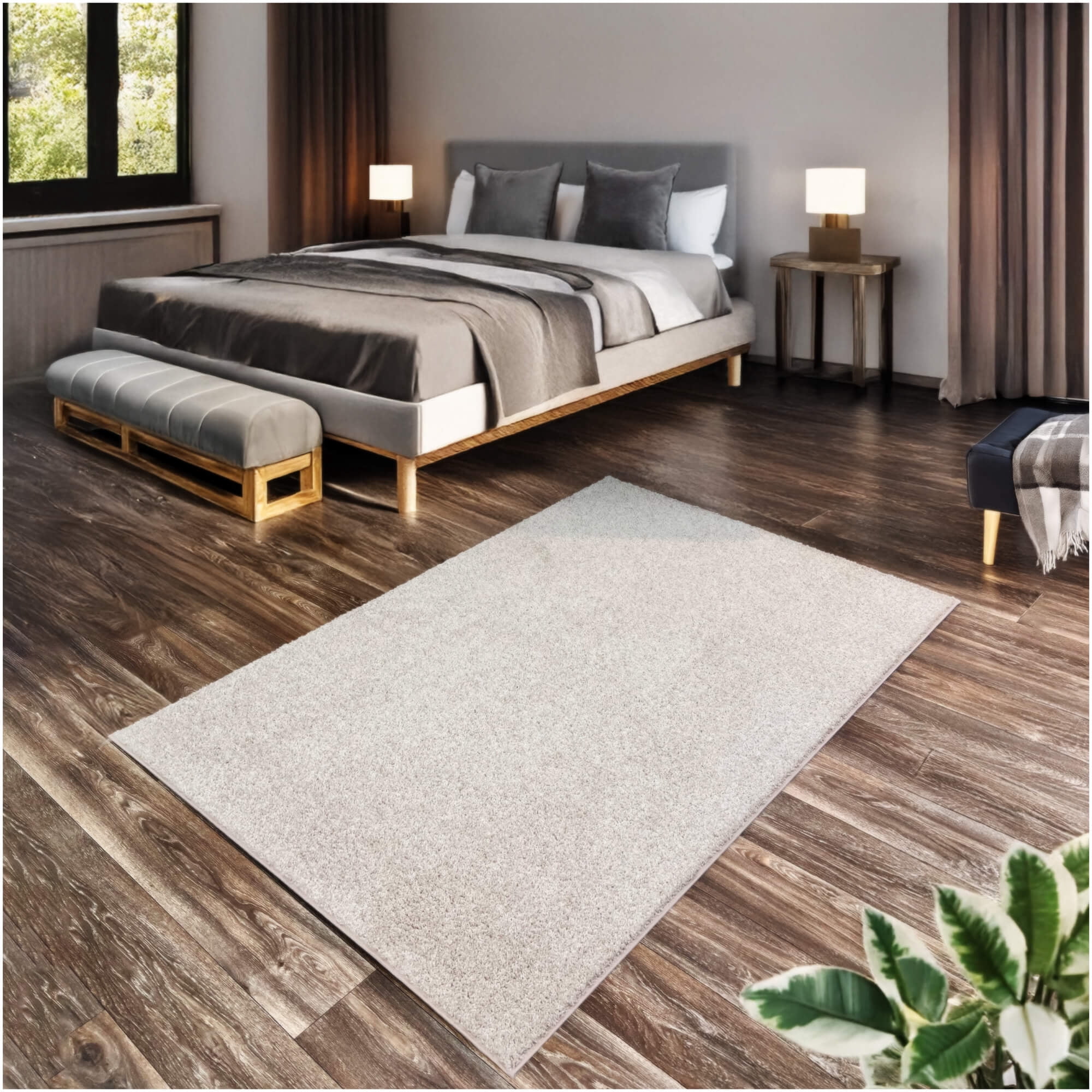Koeckritz Rugs Soft & Cozy Flax Beige Indoor Area Rug 5' Round for Living Room or Bedroom