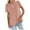Pink, variant on USNSM Casual Button V Neck Plain Tees Shirt for Women Summer Short Sleeve Solid Workout T-Shirts Tops Loose Fit Comfy Baggy Blouse Black M