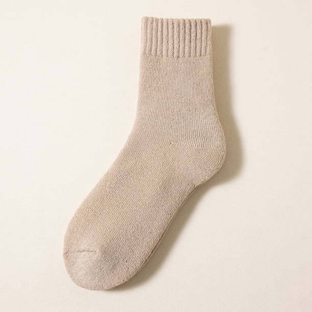 Fiudx Calcetines Térmicos de Invierno, Diseño Autocalentable y Aislante, Tecnología de Absorción de Humedad de Vellón Suave, Material de Lana Gruesa y Cálida, Unisex, Cómodos para El Hogar y El Exter