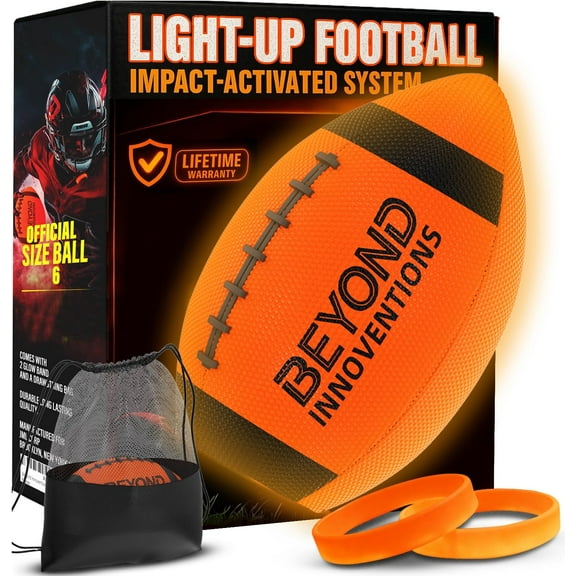 Light Up Football Glow in the Dark for Kids 8-12 Official Size